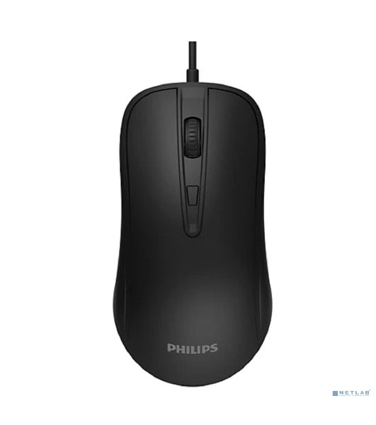 Мышь проводная Philips SPK7214 черный, 1600 dpi, USB, кнопки - 4