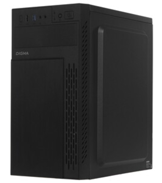 Компьютерный корпус Digma DCC-MN301 черный без БП mATX 1x80мм 2x120мм 1xUSB 2.0 1xUSB 3.0 audio