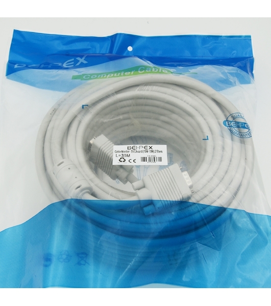 Кабель VGA DB15 (m)/DB15 (m) 30м феррит.кольца (CABLE30)