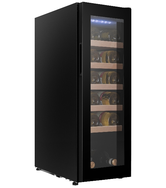 Винный шкаф Maunfeld MFWC-45S12 черный, 45 л, 1 отсек, 12 бут., класс G