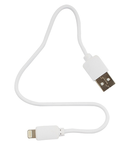 Кабель USB Гарнизон GCC-USB2-AP2-0.3M-W AM/Lightning, для iPhone5/6/7, IPod, IPad, 0.3м, белый, пакет