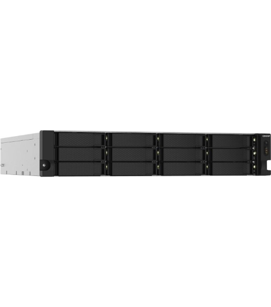 Сетевое хранилище без дисков SMB QNAP TS-1232PXU-RP-4G 12-Bay quad-core 64-bit AL324 1.7 GHz rackmount NAS with 250W redundant PSU, 4Gb DDR4 UDIMM RAM (max 1x16GB), SATA 6Gb/s, 2x 10GbE SFP+ LAN, 2x2.5 GbE LAN, 1x PCIe Gen2 x2 slot. W/o RAIL-B02