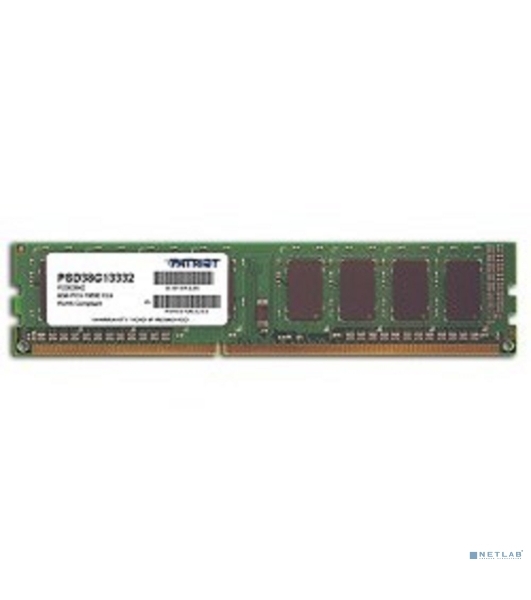 Оперативная память Patriot, DDR3, 8GB, (1x8 GB,), 1333 MHz, CL9, DIMM