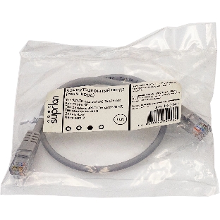 Патч-корд Suprlan 10-0141 UTP RJ-45 вил.-вилка RJ-45 cat.5e 0.5м серый LSZH 24AWG