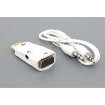 Переходник HDMI на VGA c аудио белый, фото3