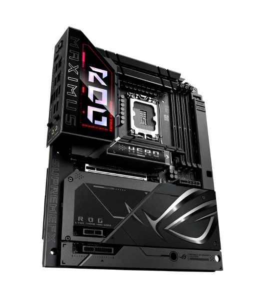 Материнская плата ASUS ROG MAXIMUS Z890 HERO BTF, LGA1851, Intel Z890, 4xDDR5, 4xSATA, 6xM.2, 1xPCIe 5.0 x16, 1xPCIe 4.0 x4, 1xPCIe x1, 1xHDMI, 2xUSB-C (Thunderbolt 4), 1xUSB-C 3.2 Gen 2, 4xUSB-A 3.2 Gen 2, 4xUSB-A 3.2 Gen 1, 2x2.5Gb LAN, Wi-Fi 7, Bluetooth 5.4, 2x3.5 мм, S/PDIF, 7.1, ATX