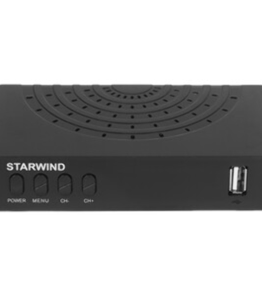 Приставка для цифрового ТВ Starwind CT-220 черный, DVB-T2, DVB-T, DVB-C, HDMI, USB 2.0 х2