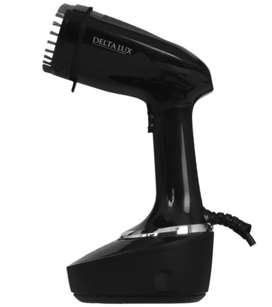 Отпариватель Delta LUX DE-3200P черный, 1500 Вт, 30 г/мин, 400 мл