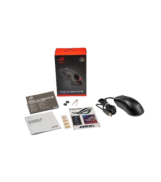 Мышь проводная ASUS ROG Gladius III черный, 19000 dpi, USB, кнопки - 6