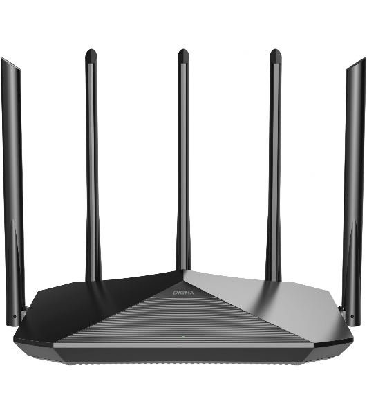 Роутер беспроводной Digma DWR-AX1501 AX1500 10/100/1000BASE-TX черный (упак.:1шт)