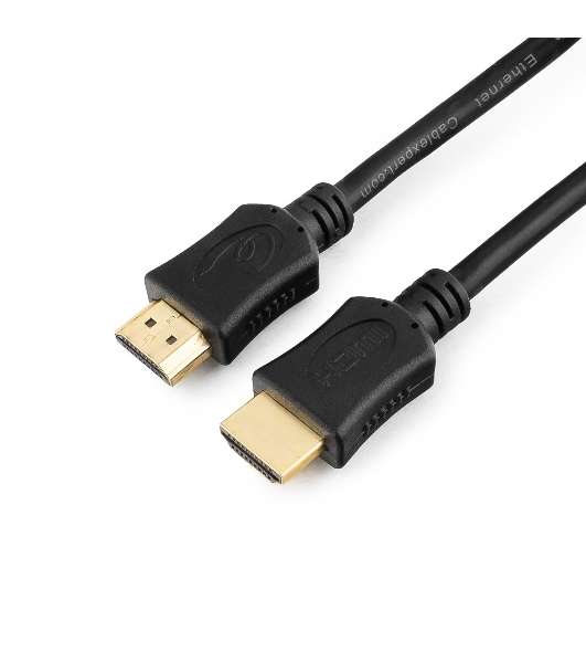 Кабель HDMI Cablexpert CC-HDMI4L-1.5M, 19M/19M, v2.0, Light, позол.разъемы, экран, 1.5м, черный, пакет