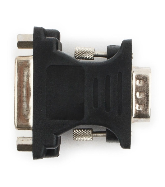 Переходник Cablexpert VGA-DVI, 15M/25F, черный, пакет (A-VGAM-DVIF-01)