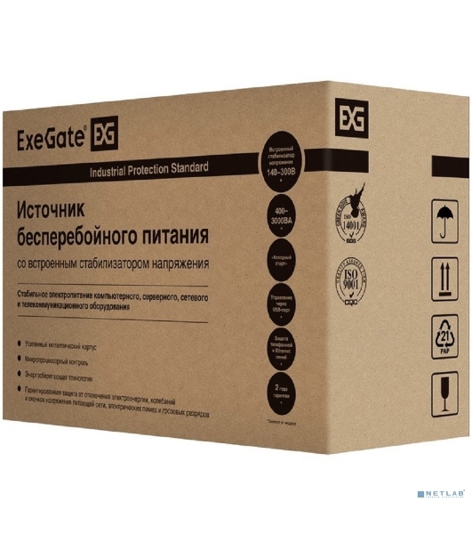 Источник бесперебойного питания ExeGate EX292611RUS SpecialPro UNB-2200.LED.AVR.1SH.2C13.RJ.USB 2200VA/1300W, LED, AVR,1*Schuko+2*C13, RJ45/11, USB, металлический корпус, черный