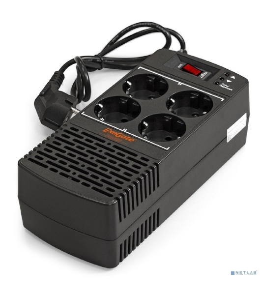 Стабилизатор ExeGate Power AD5000-1200 (1200VA/600W, диапазон 150...280В, 4 евророзетки)