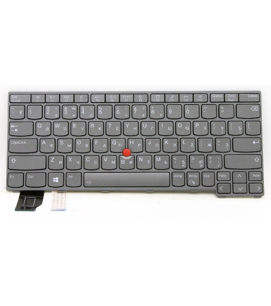 Клавиатура для ноутбука Lenovo ThinkPad X13 Gen 2 серая с подсветкой
