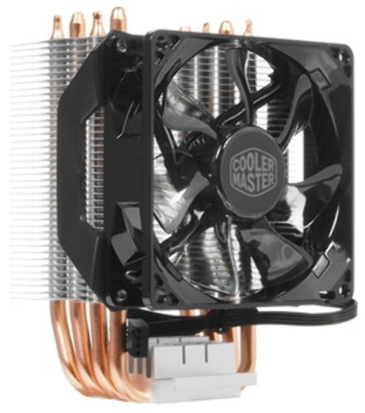 Устройство охлаждения(кулер) Cooler Master Hyper 411 Nano Soc-AM5/AM4/1200/1700/1851 черный 4-pin 30.04dB Al+Cu 180W Ret (RR-H410-25PK-R1)