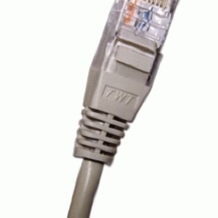 Патч-корд 2-х парный TWT UTP cat.5e, с заливными колпачками, 2.0 м, серый