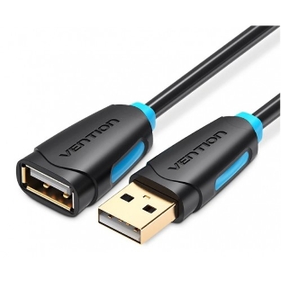 Кабель-удлинитель Vention USB 2.0 AM/AF - 3 м черный (CBCBI)