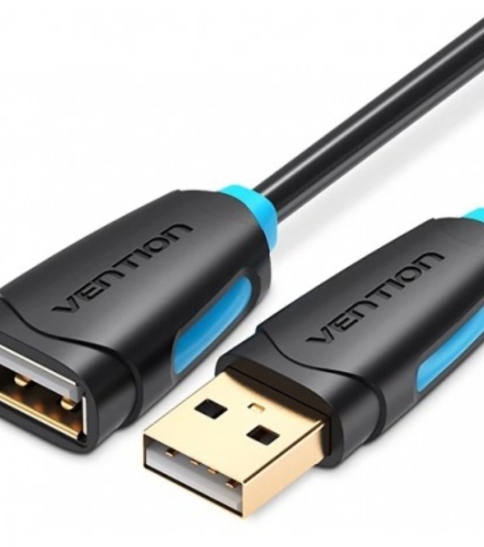 Кабель-удлинитель Vention USB 2.0 AM/AF - 3 м черный (CBCBI)