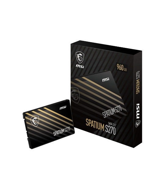 Накопитель SSD MSI SPATIUM S270, 240Gb, 2.5', SATA III, R/W 500/400
