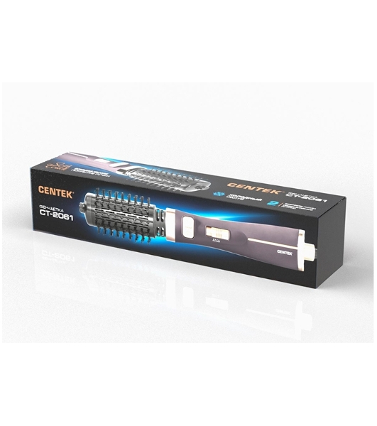 Фен-щётка Centek CT-2061 черный/золотистый, 1200 Вт, 50 мм