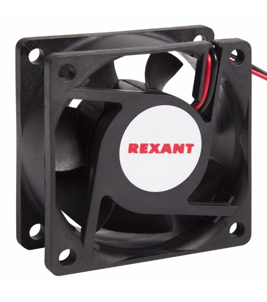 Вентилятор для корпуса Rexant RX 6025MS 12VDC черный, 60 мм, 3500 об/мин, 25 дБ, 2 pin