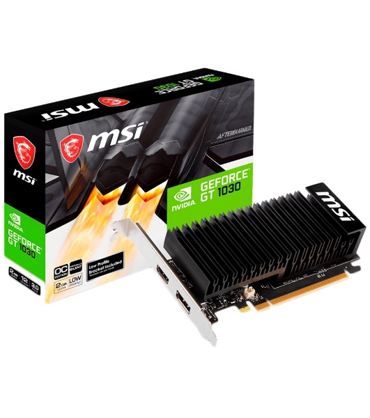 Видеокарта MSI PCI-E GT 1030 2GHD4 LP OC nVidia GeForce GT 1030 2048Mb 64bit DDR4 1189/2100/HDMIx1/DPx1/HDCP Ret low profile
