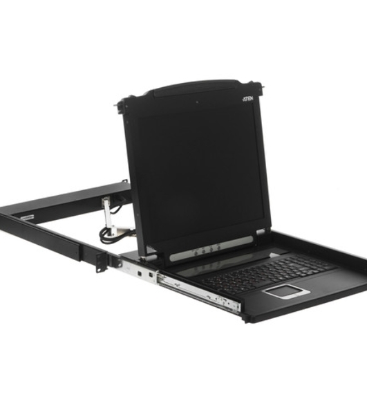 Консоль управления для KVM-переключателей ATEN (CL1000M-ATA-RG) 19', SVGA+KBD+MOUSE PS/2, с KVM-шнуром PS/2 1.8м., LCD экран 17', лат./рус. клавиатура