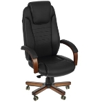 Кресло Бюрократ T-9923WALNUT/BLACK черный, кожа, фото25