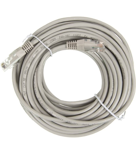Патч-корд LANMASTER UTP TWT-45-45-10-GY вилка RJ-45-вилка RJ-45 cat.5е 10м серый ПВХ (уп.:1шт)