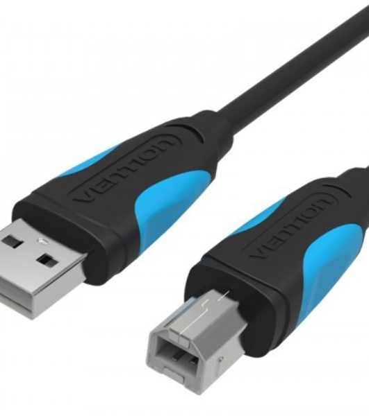 Кабель Vention USB 2.0 AM/BM - 3 м. черный VAS-A16-B300