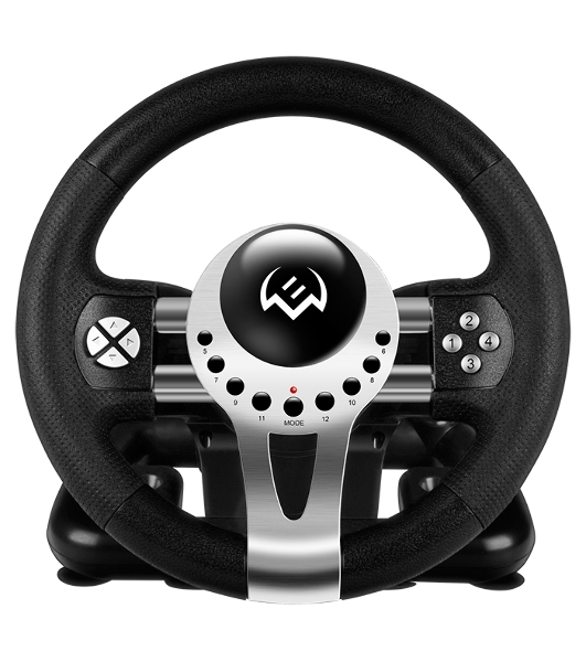Руль SVEN GC-W700 (педали, вибро, скоба, лепестки, АКПП, D-pad, 12 кл, резин. вставки, PC/Xinput)