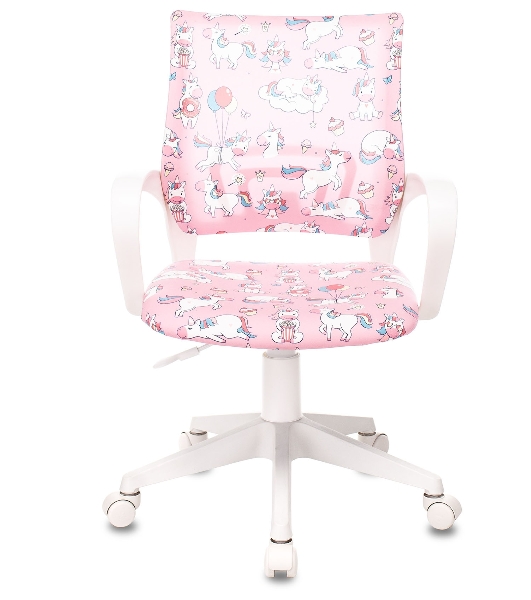 Кресло Бюрократ BuroKIDS 1 W розовый, ткань, 120 кг