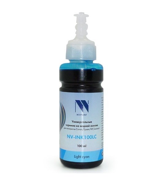 Чернила совместимые NVPrint NV-INK100U Light Cyan универсальные на водной основе для аппаратов Сanon/Epson/НР/Lexmark (100ml) (Китай)