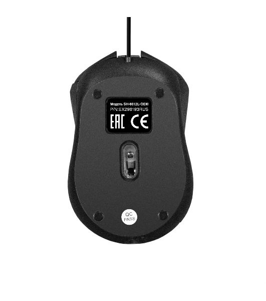 Мышь проводная ExeGate Professional Standard SH-8012L OEM черный, 1000 dpi, USB, кнопки - 3