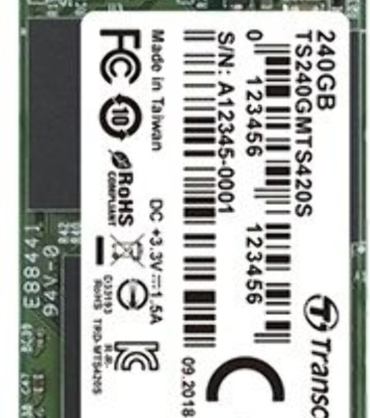 Накопитель SSD 240GB Transcend MTS420, 3D NAND, M.2[R/W - 560/500 MB/s]