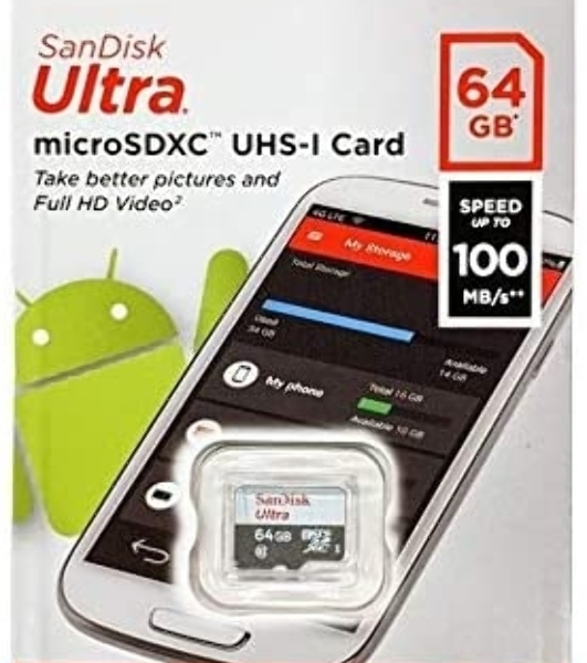 Флеш карта microSD 64Gb SanDisk microSDXC Class 10 Ultra UHS-I 100Mb/s
