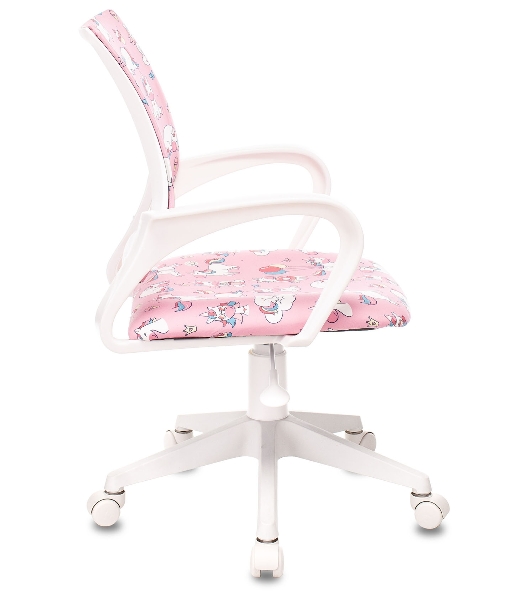 Кресло Бюрократ BuroKIDS 1 W розовый, ткань, 120 кг