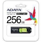Флешка USB ADATA UC300 (ACHO-UC300-256G-RBK/GN), 256Gb, Type-C USB 3.2, R/W 100/30, черный/зеленый, фото 1