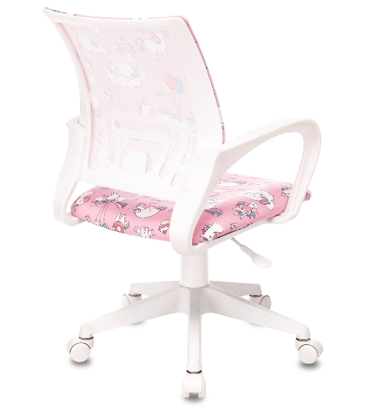 Кресло Бюрократ BuroKIDS 1 W розовый, ткань, 120 кг