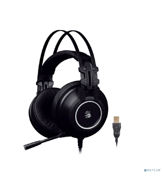 Гарнитура Bloody G528C чёрный, проводная, подсветка