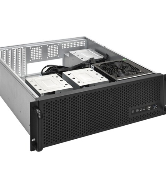 Серверный корпус ExeGate EX293907RUS Pro 3U450-09 (RM 19', высота 3U, глубина 450, БП 500RADS, USB)