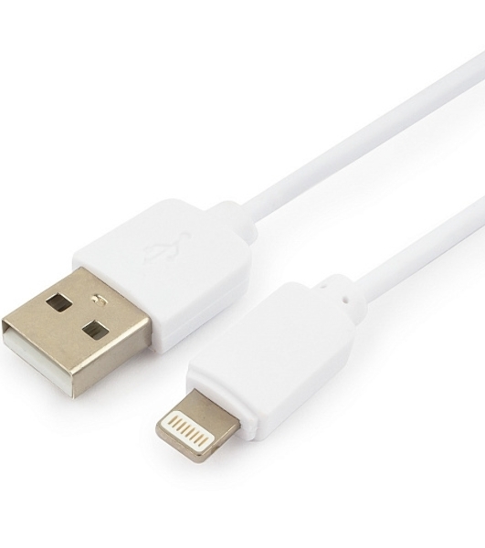 Кабель USB Гарнизон GCC-USB2-AP2-0.3M-W AM/Lightning, для iPhone5/6/7, IPod, IPad, 0.3м, белый, пакет
