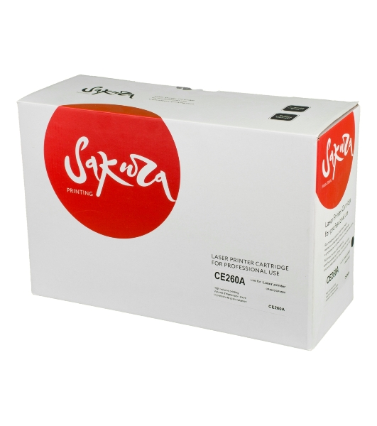Картридж лазерный Sakura CE260A для HP Color LaserJet CP4020/4025/4520/4525, черный, 8500 к.