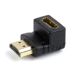 Переходник Cablexpert HDMI-HDMI 19F/19M, угловойсоединитель 90 градусов, золотые разъемы (A-HDMI90-FML), фото 1