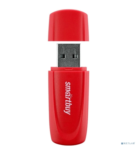 Флешка USB Smartbuy Scout Red (SB008 Gb2SCR), 8Gb, USB 2.0, R/W 15/8, красный