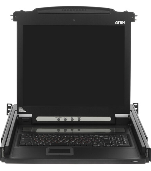 Консоль управления для KVM-переключателей ATEN (CL1000M-ATA-RG) 19', SVGA+KBD+MOUSE PS/2, с KVM-шнуром PS/2 1.8м., LCD экран 17', лат./рус. клавиатура