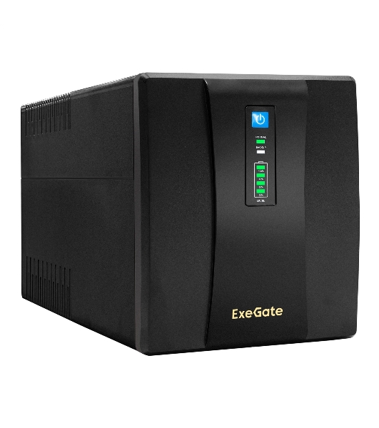 Источник бесперебойного питания ExeGate SpecialPro UNB-1200.LED.AVR.EURO.RJ 1200VA/750W, LED, AVR, 4 евророзетки, RJ45/11, черный