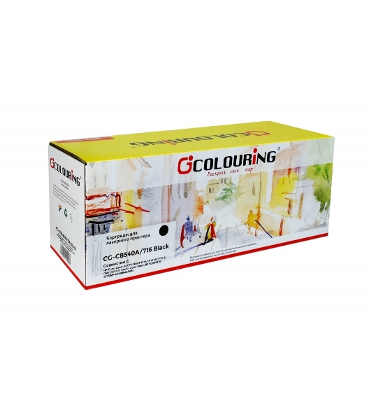 Картридж лазерный Colouring CG-CB540A/716 черный (2200 стр.) для принтеров HP Color LaserJet CP1210/CP1215/CP1510/CP1518/CM1300/1312/Canon Color Shot LBP 5050/5970/5975/MF-8030/8040/8050