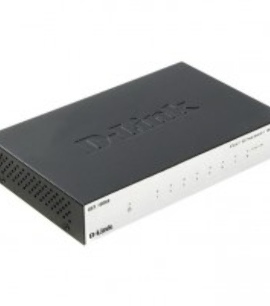 Коммутатор D-Link DES-1008D/(K2A/K3A)RU/J1A/J2A/L2A/L2B, 8×100 Мбит/с, неуправляемый